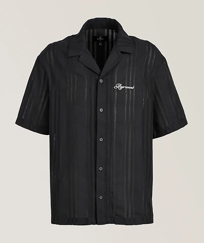 Embroidered Logo Camp Shirt