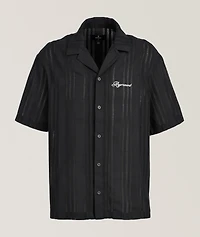 Embroidered Logo Camp Shirt