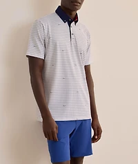Wavy Stripe Performance Golf Polo