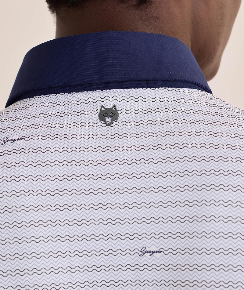 Wavy Stripe Performance Golf Polo