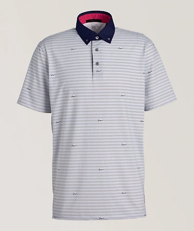 Wavy Stripe Performance Golf Polo