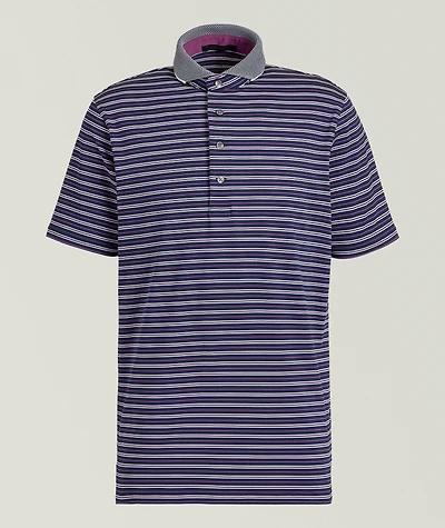 Moab Striped Technical-Stretch Polo