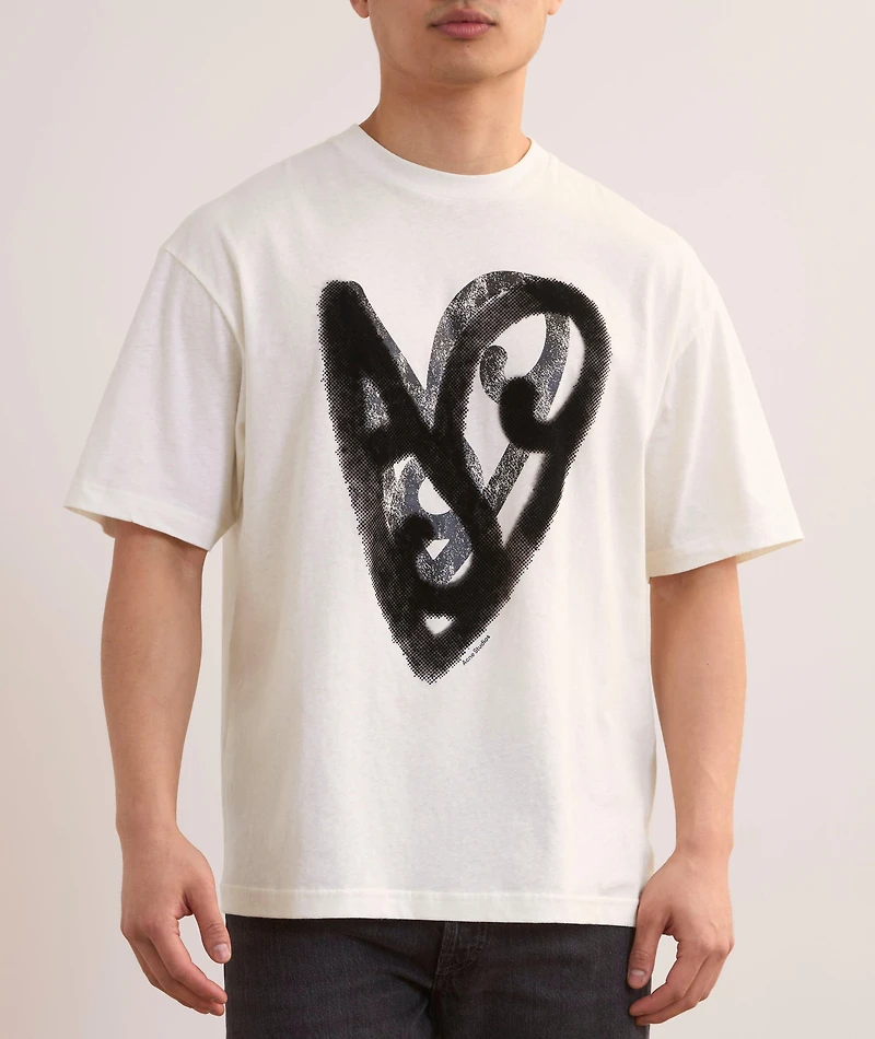 Flocked Heart T-Shirt