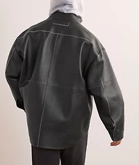 Leather Piping Overshirt