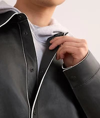 Leather Piping Overshirt
