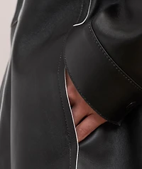 Leather Piping Overshirt