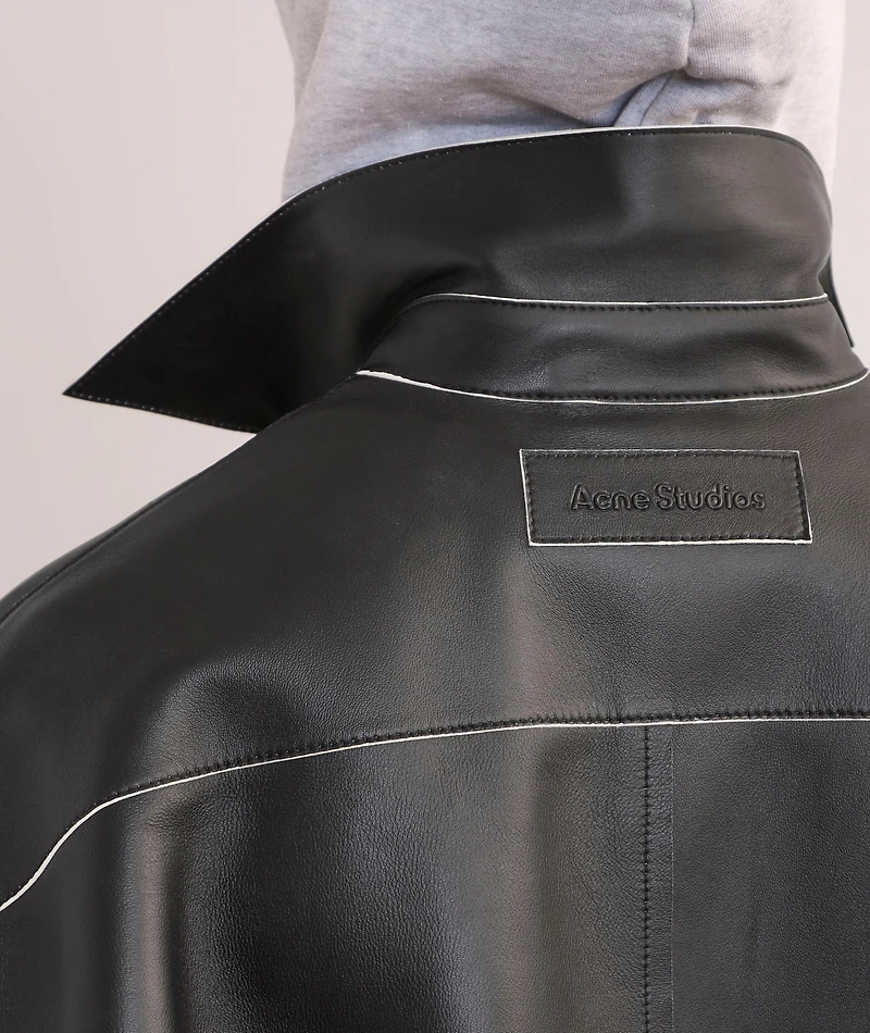 Leather Piping Overshirt