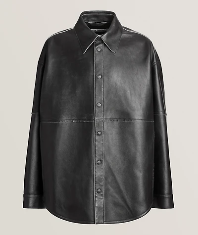 Leather Piping Overshirt