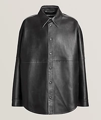 Leather Piping Overshirt