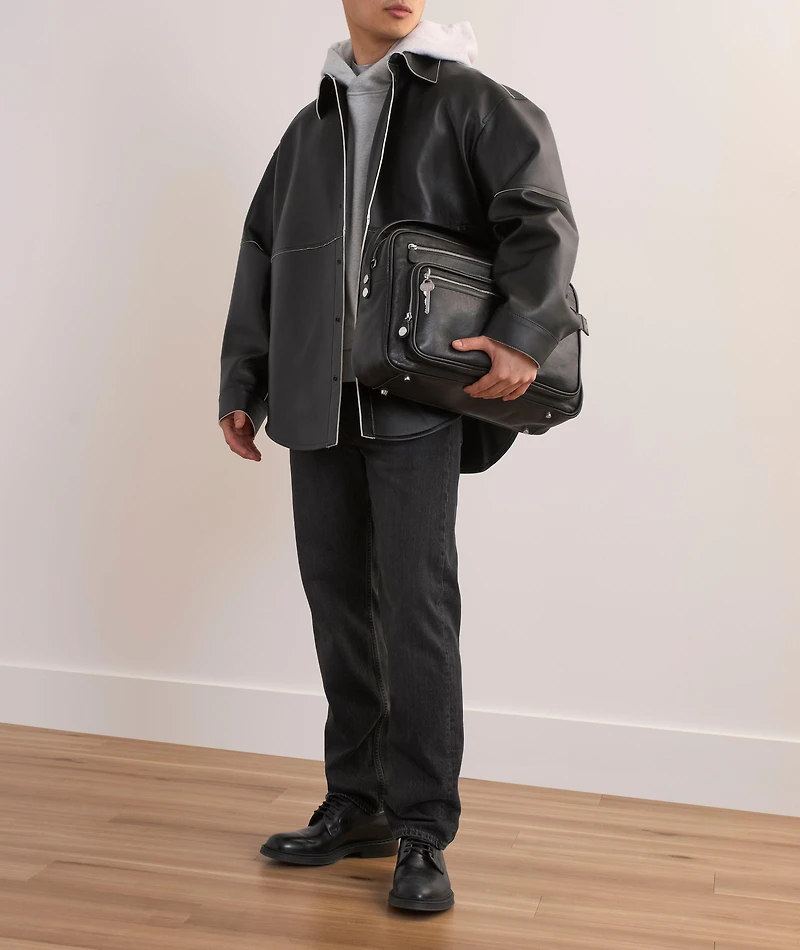Camero Leather Crossbody Camera Bag