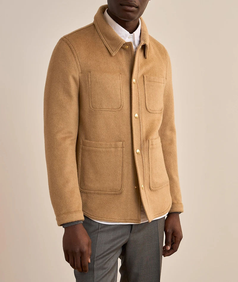 Utility Camel Hair Chore Jacket