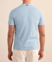 Four-Bar Piqué Knit T-Shirt