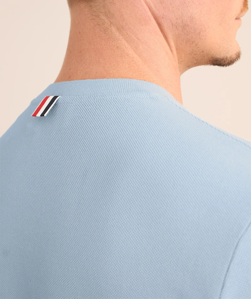 Four-Bar Piqué Knit T-Shirt