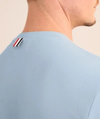 Four-Bar Piqué Knit T-Shirt