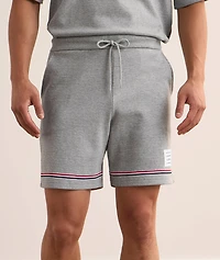 Striped-Trim Cotton Drawstring Shorts