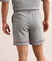 Striped-Trim Cotton Drawstring Shorts
