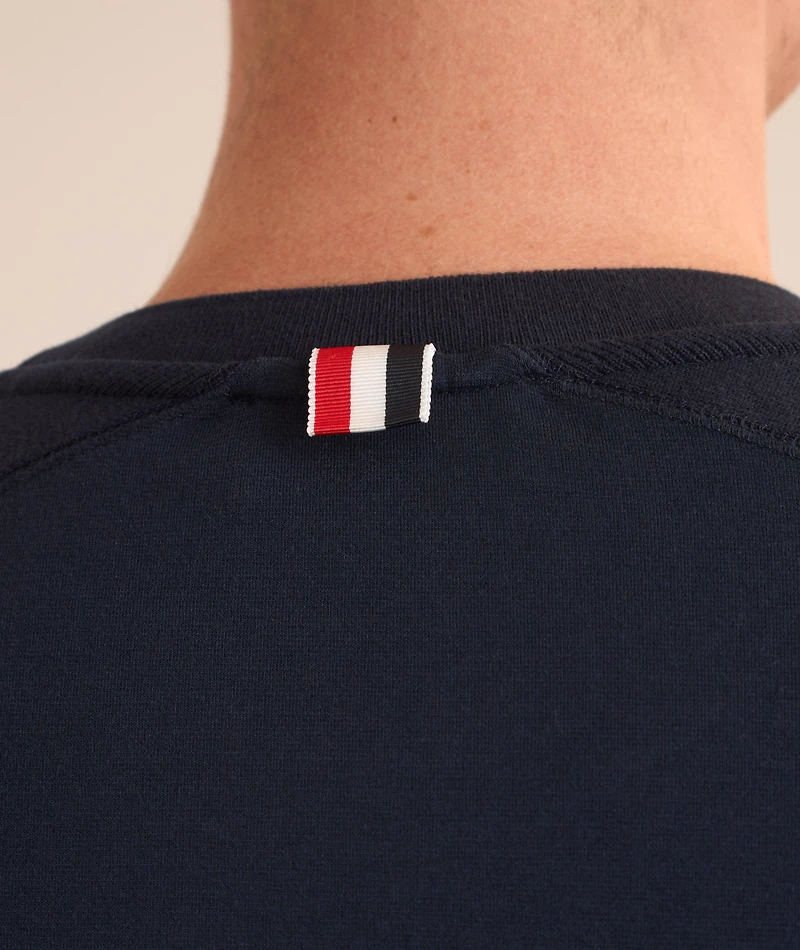 Four-Bar Cotton Knit T-Shirt