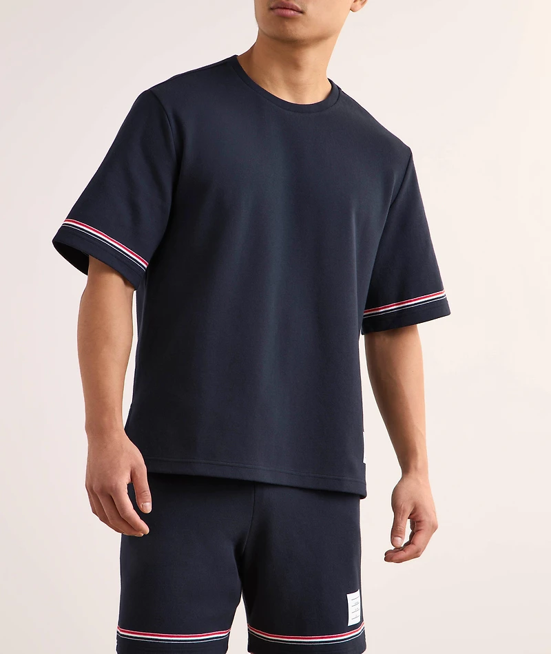 RWB Striped Trim Rugby Cotton T-Shirt