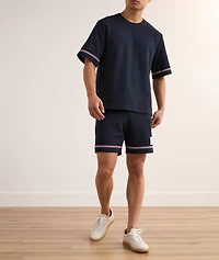 RWB Striped Trim Rugby Cotton T-Shirt