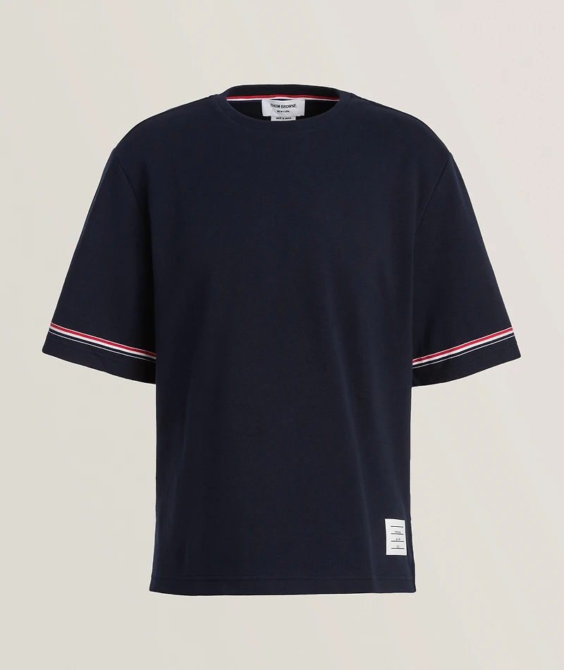 RWB Striped Trim Rugby Cotton T-Shirt