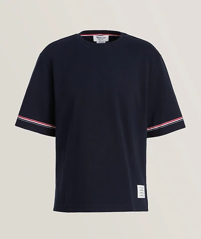 RWB Striped Trim Rugby Cotton T-Shirt