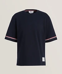 RWB Striped Trim Rugby Cotton T-Shirt
