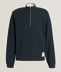 4-Bar Stripe Colourblock Half-Zip Sweater