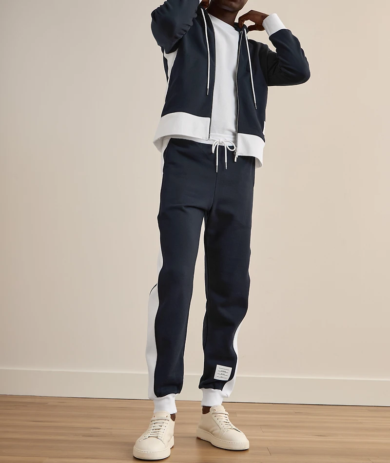 Colourblock Loopback Hooded Sweater