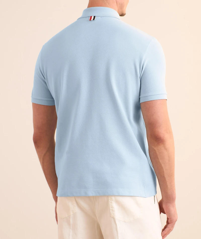 Four-Bar Cotton Piqué Knit Polo
