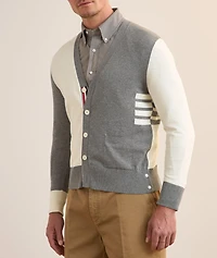 Fun-Mix 4-Bar Cotton Cardigan