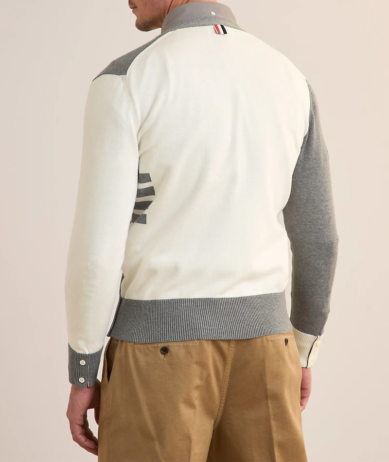 Fun-Mix 4-Bar Cotton Cardigan