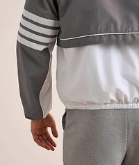 Colourblock 4-Bar Ripstop Windbreaker Jacket