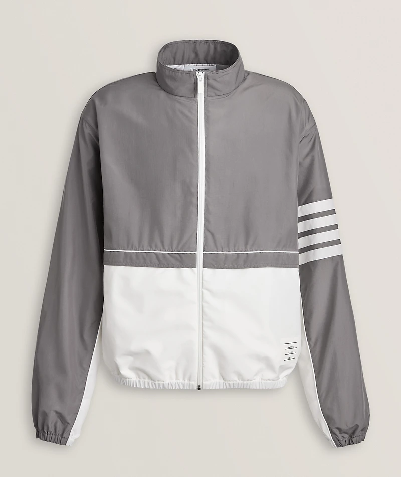 Colourblock 4-Bar Ripstop Windbreaker Jacket