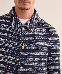 Utility Mélange Tulle Yarn Tweed Overshirt