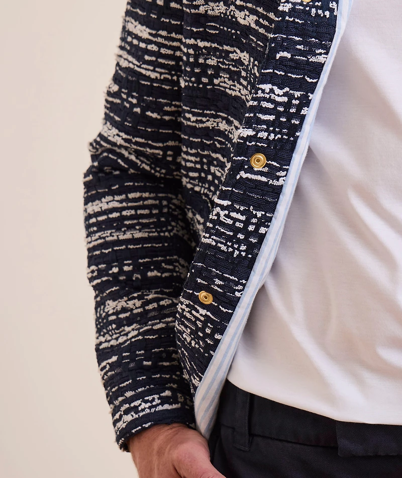 Utility Mélange Tulle Yarn Tweed Overshirt