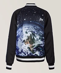 Earth & Stars Print Bomber Jacket