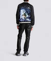 Earth & Stars Print Bomber Jacket