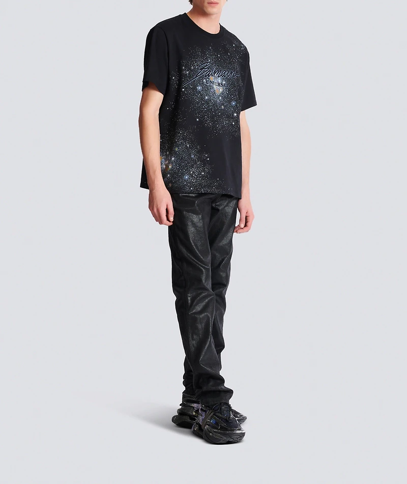 Stars-Print Cotton Crewneck T-Shirt