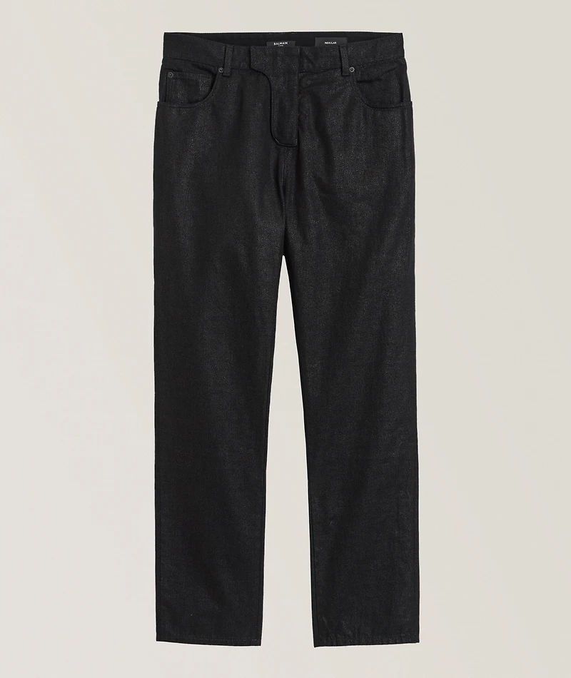 Coated Denim Jeans
