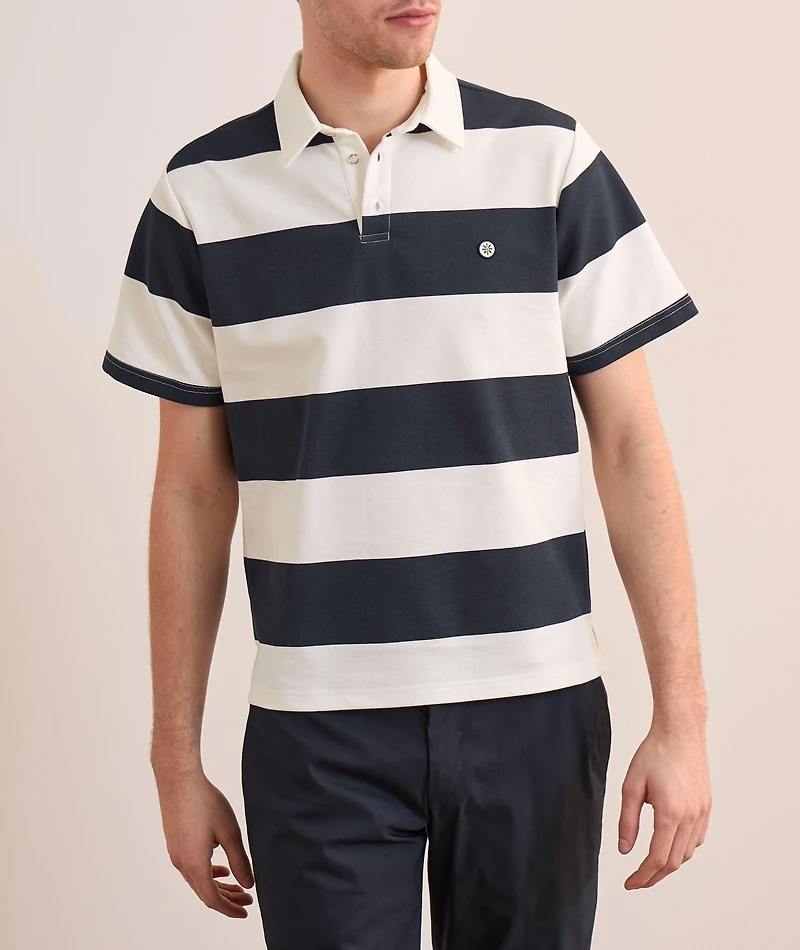 Piqué Cotton-Blend Rugby Shirt
