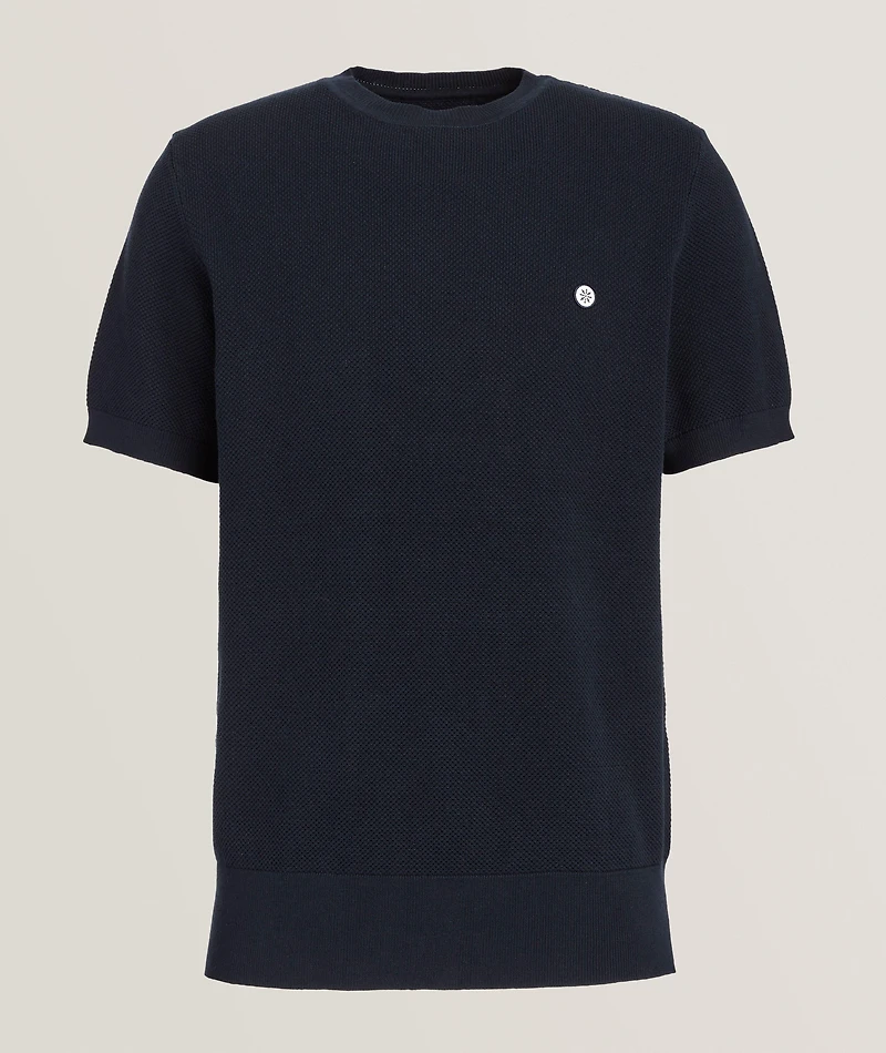 Textured Cotton Knit T-Shirt