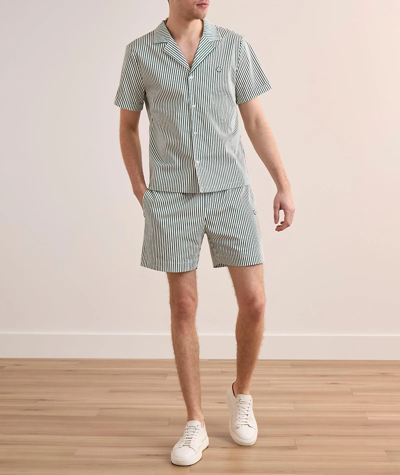 Pinstripe Lined Swim Shorts