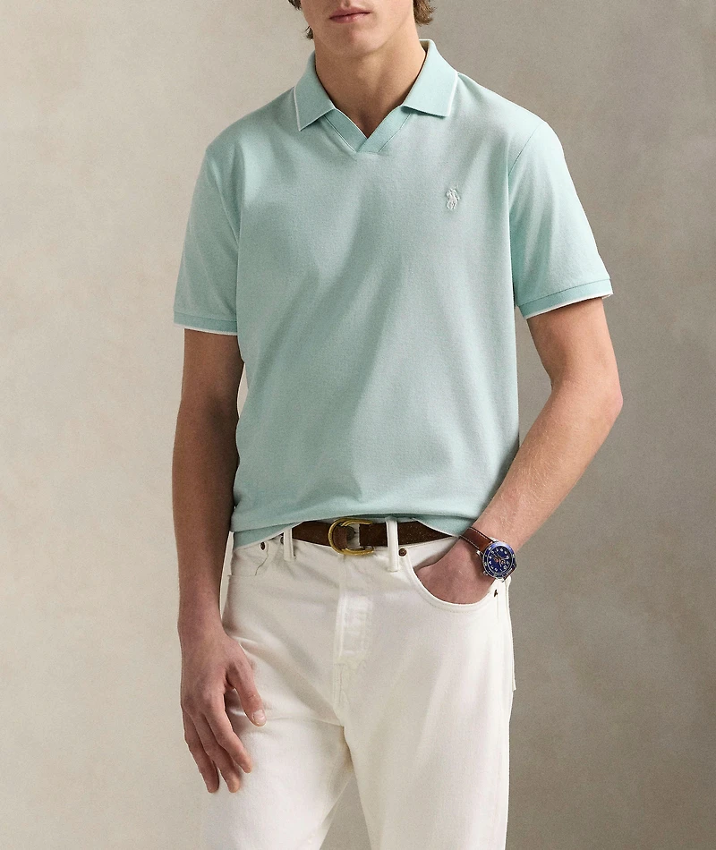 Stretch-Cotton Tipped Polo