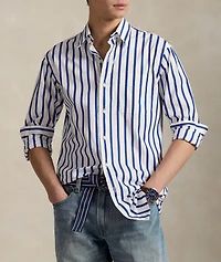 Bold Stripe Cotton Poplin Shirt