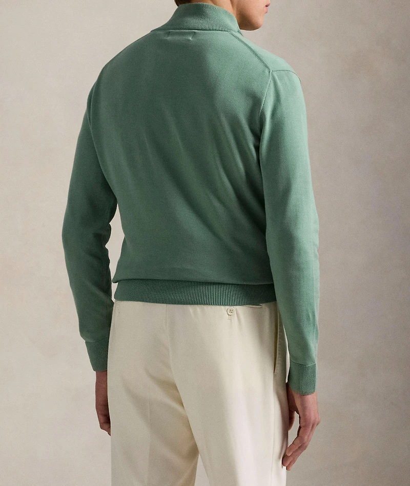 Quarter-Zip Cotton Sweater