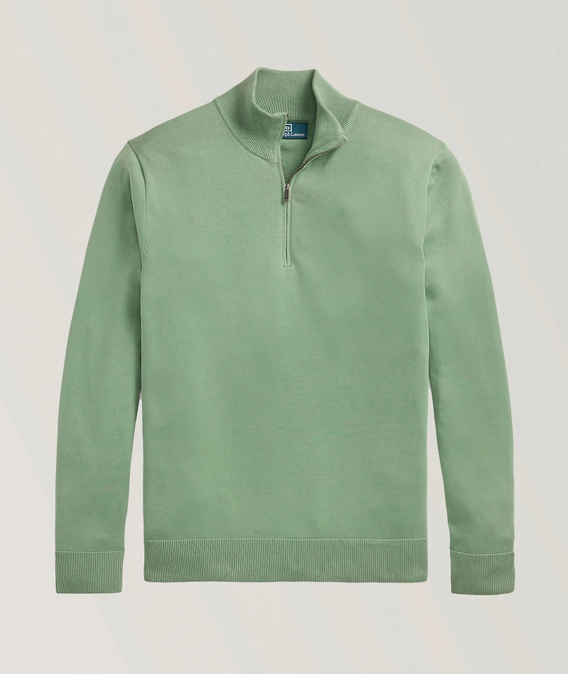 Quarter-Zip Cotton Sweater