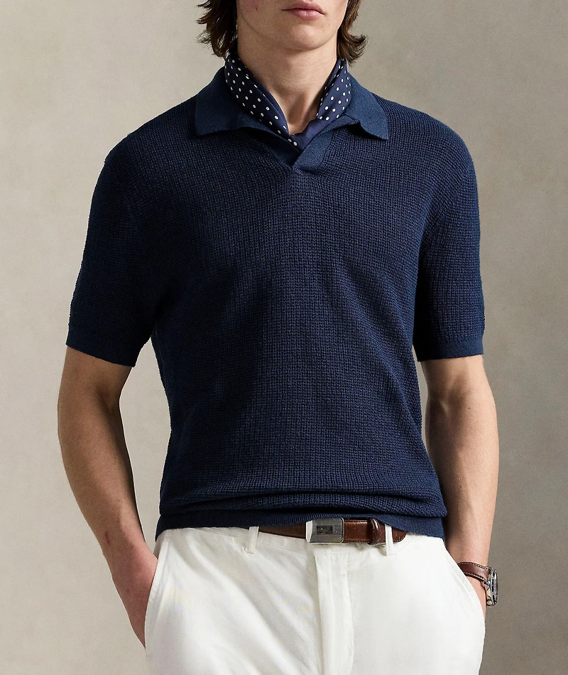 Linen Knit Polo