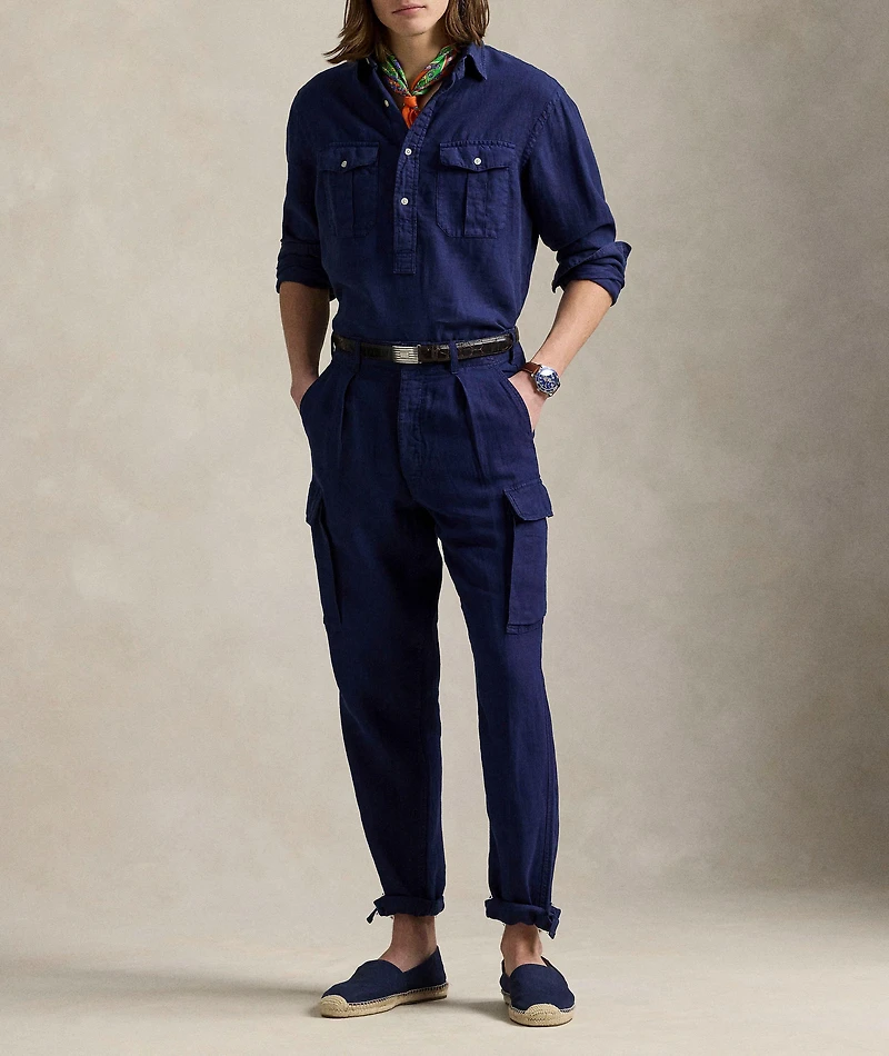 Linen Cargo Pants