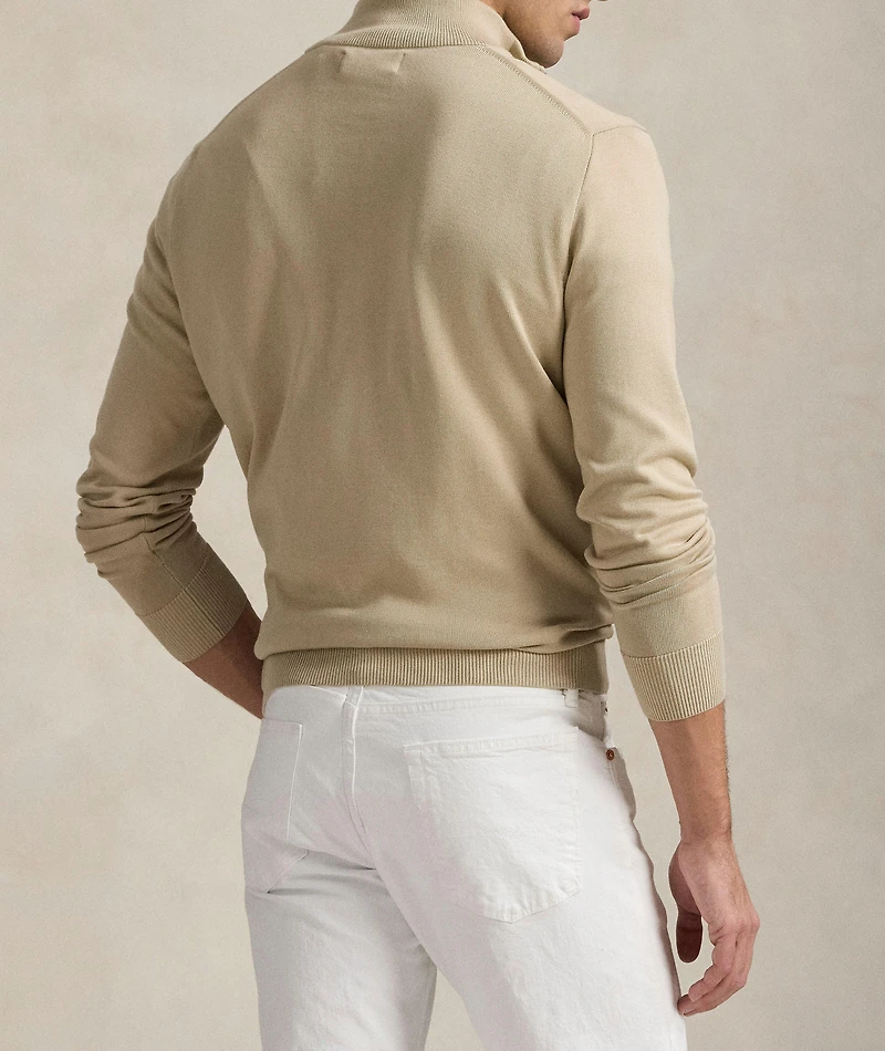 Quarter-Zip Cotton Sweater