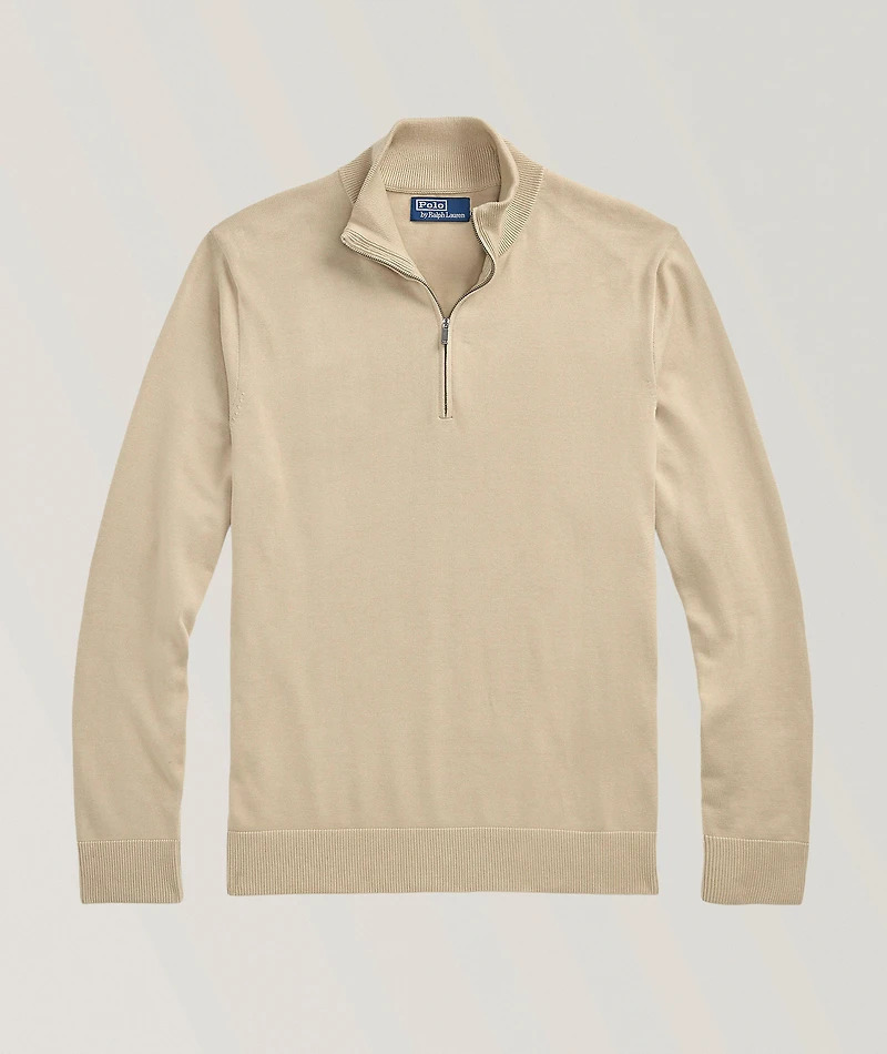 Quarter-Zip Cotton Sweater